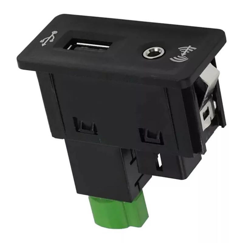 Переключатель CarPlay для Golf 7 с USB+AUX с зеленой головкой - Модель 5Q0035726E