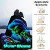 1PC Custom Name "Neon Grinch Night" flannel blanket versatile,all-season throw suitable for the living room,bedroom,camping,travel,and gift