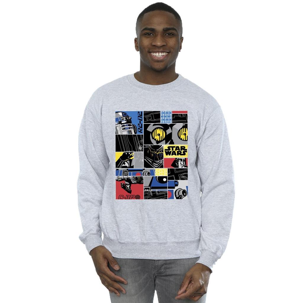 Star Wars Mens Droid Montage Sweatshirt