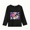 K-Pop Истребители Демонов Футболки с длинным рукавом для девочек Кавайные мультяшные топы с принтом Детские повседневные футболки Осенняя детская одежда