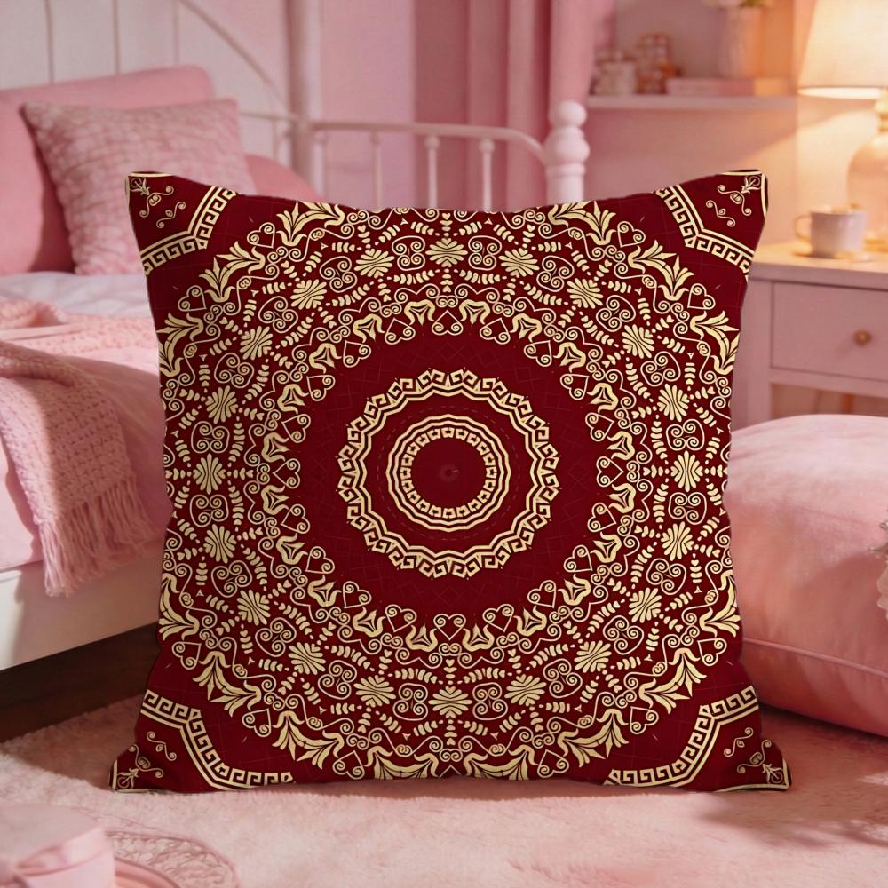Ornate European Retro MotifS Cushion Cover Premium Comfort Reversible Pillow Cove Two in One Design for Any Room  Car Interior