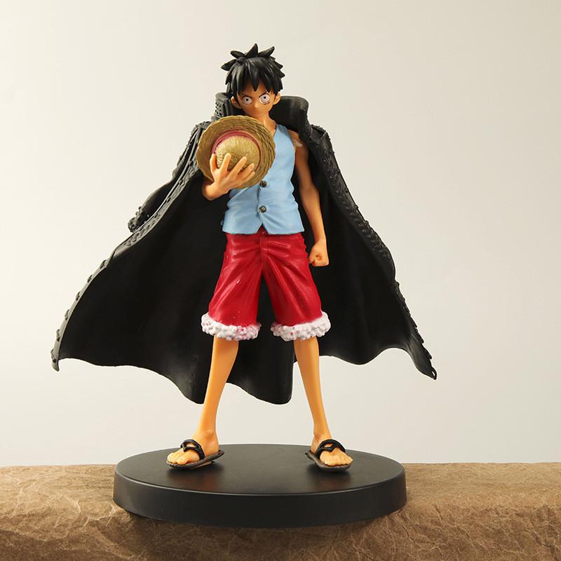 Фигурка Луффи из One Piece ПВХ с черным плащом Аниме Коллекционная игрушка для фанатов