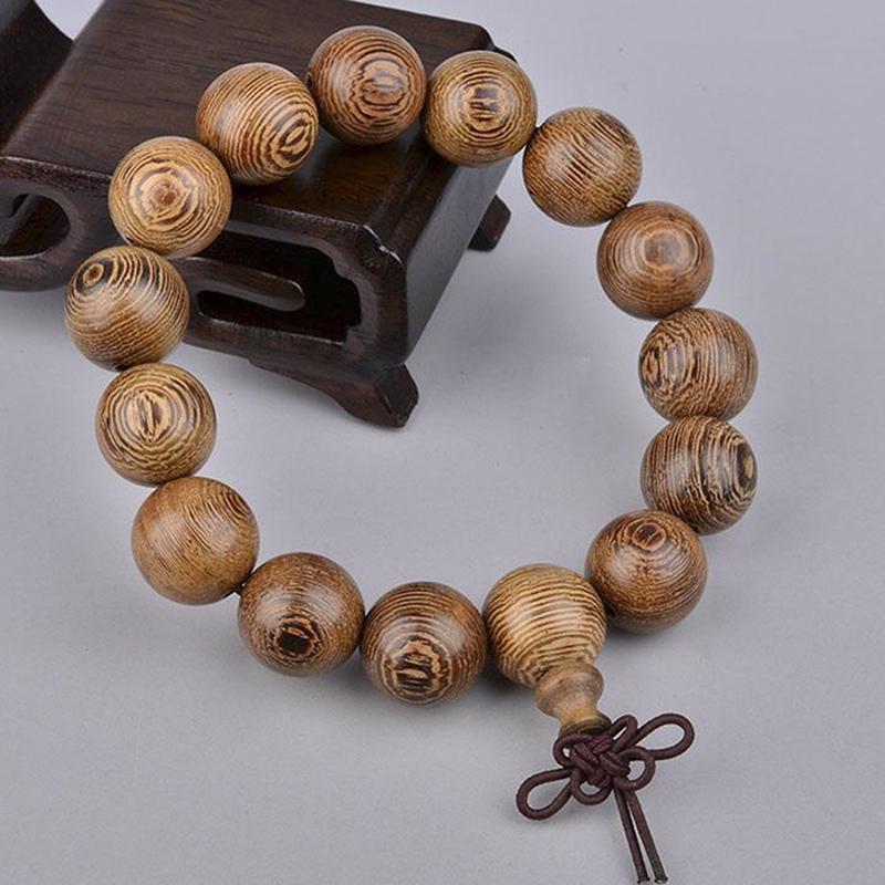 Natural Wenge Bead Bracelet Single Circle Bead Bracelet