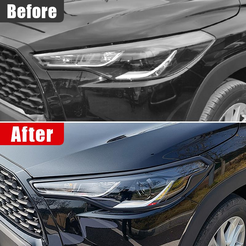 Для Toyota Corolla Cross XG10 2024 2025 АБС Пластик Автомобиль Передняя Фара Фара Лампа Крышка Накладка Молдинг Рамка Наклейки