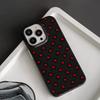 Black Red Heart Pattern Phone Case For iPhone 17 16 15 14 Plus 13 12 11 Pro MAX 17 Air Cute Love Art Protective Shell Cover