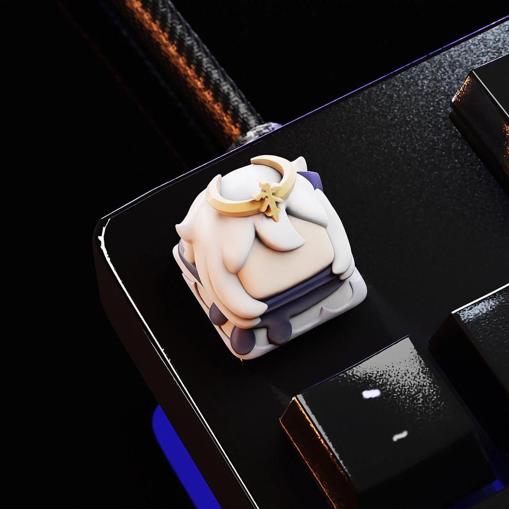 Genshin Impact Artisan Keycap Смола Кастомная Персонализированная Клавишная Колпачок Милый Аниме Кейкап для Механической Клавиатуры Аксессуары Подарки