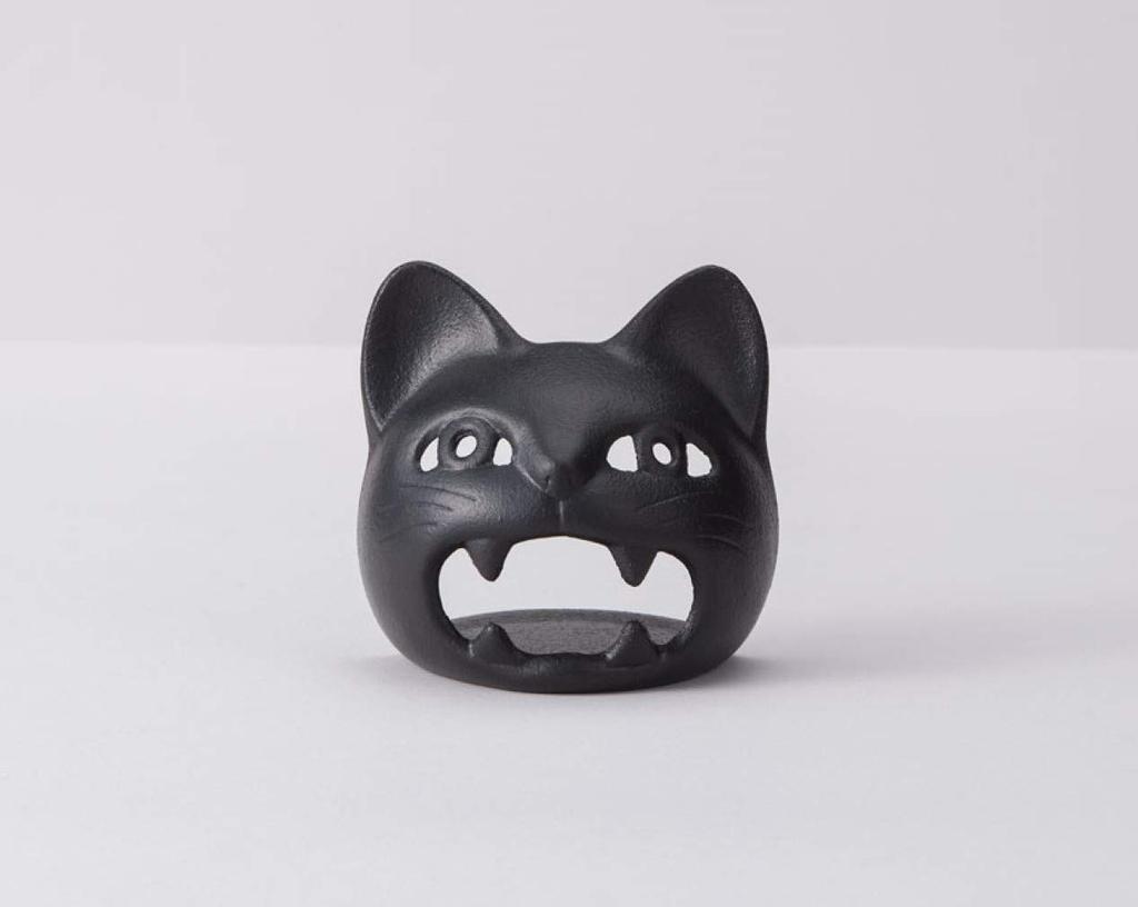 Iwachu Подставка для свечи Cat Black Body Size 9 xx 29540 Nanbu Ironware (см) 8,5 (ЧАС) 8,5