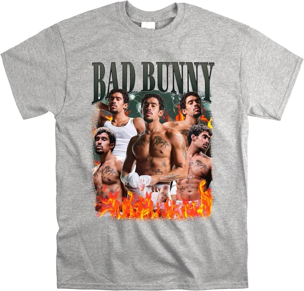 Bad Bunny All Albums Sweatshirt DTMF Merch Concert T-shirt Unisex Women Cotton Oversized Y2k Short Sleeve Comfortable Male Clothing