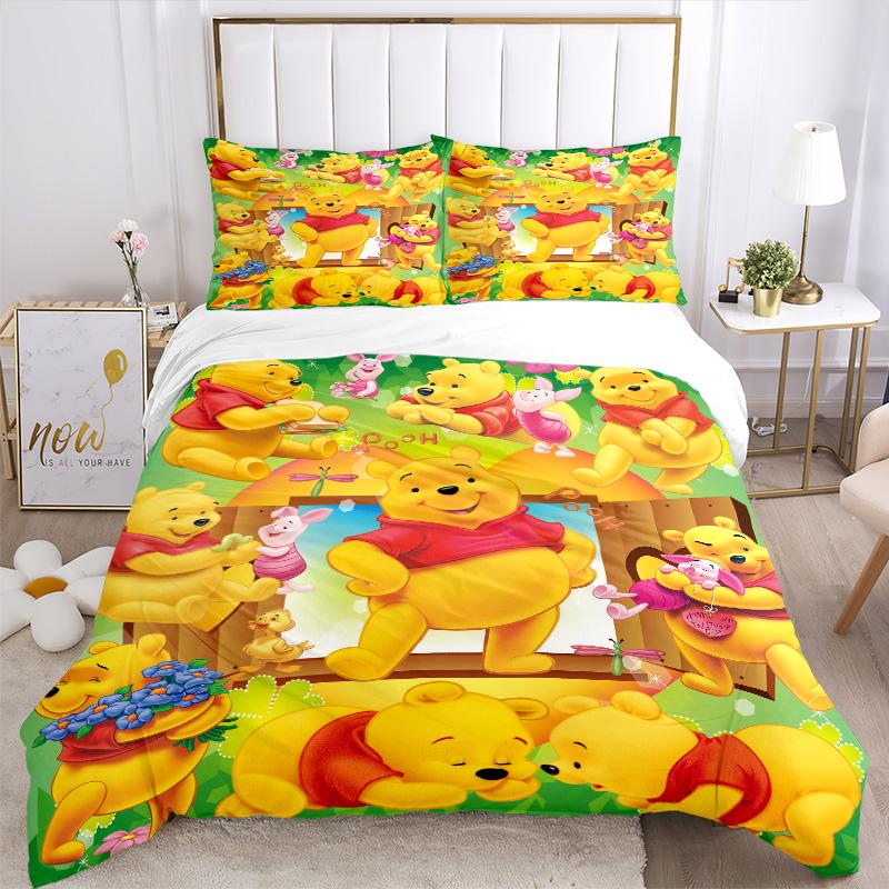 Piglet'S Tea Party Print 3Pcs Bedding Setduvet Cover With 2 Bedropillowcase Home Birthday Gift