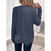 Women's casual sports long-sleeve shirt with mountain landscape print, round badge, and handwritten slogan Adventure awaits Let's go find