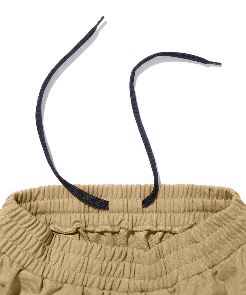 GAKKAI UNIONS One-Pleat Wide Sweatshirt Cargo Pants Beige