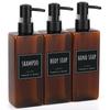 500ml Empty Hand Soap Dispenser Set with Label Modern Shampoo Container  for Bathroom Kitchen Toilet