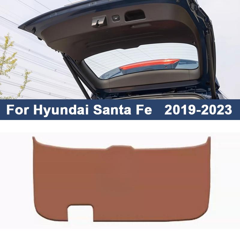 Новый коврик в багажник автомобиля 2024 года для Hyundai Santa Fe 2010-2024 Кожаный Защитный коврик от ударов ногами Водонепроницаемая крышка багажника Модификация интерьера
