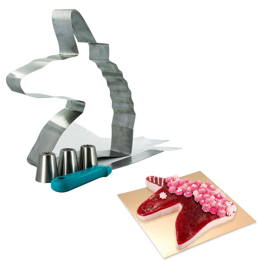 Les Trésors De Lily [Q9331] - Форма и аксессуары из нержавеющей стали «Единорог, мой единорог» - 27x23x6 см