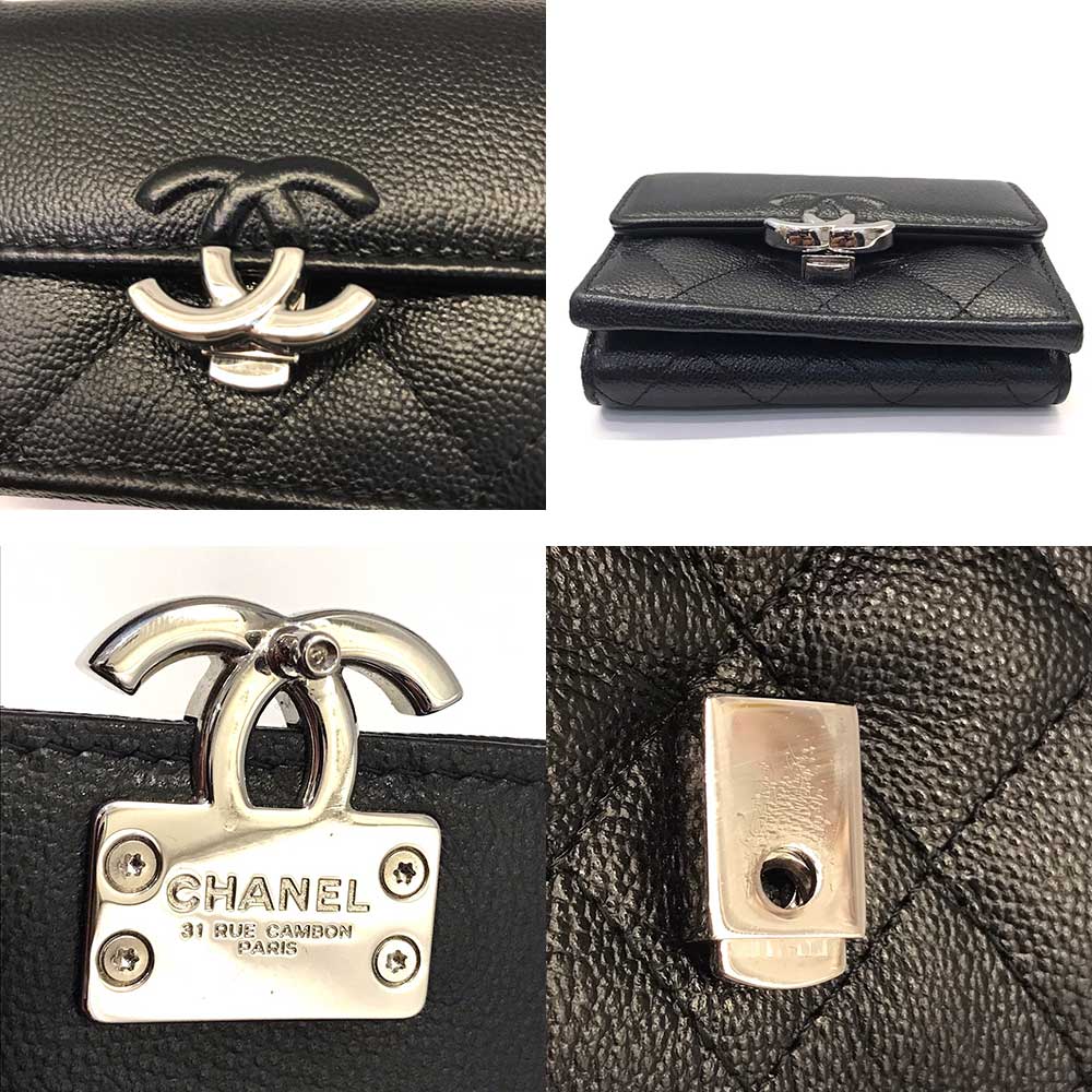Б/у трехскладной кошелек CHANEL Женский