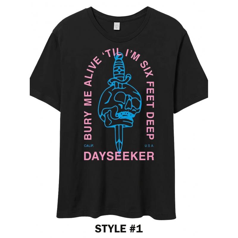 Dayseeker Merch Logo - All Band T-shirt | Casual Crew Neck, Slight Stretch Fabric, Regular Fit, Print Pattern, Perfect for Men, All-season