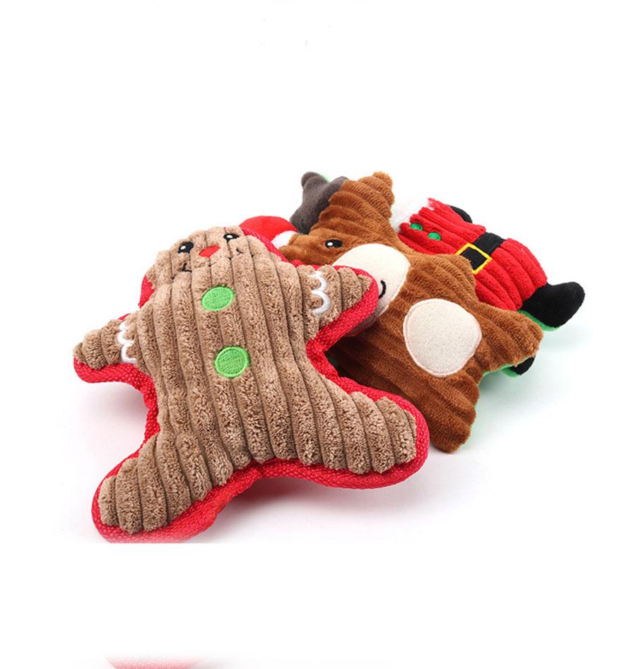 Набор из 3 плюшевых рождественских игрушек для собак для щенка, прочная мягкая плюшевая игрушка для жевания со скрипучим звуком, игрушки для зубов, подарок