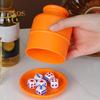 1 Set Dice Cup with 5 Dot Dice Heavy Duty Manual Shaker Cup Bar Party KTV Gambling Drinking Board Game Casino Equipment