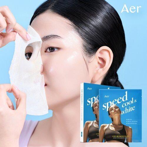 Aer Freckle Wrinkle Whitening Cooling Soothing Care Speed Cool & White Mask Pack (5 sheets x 4)