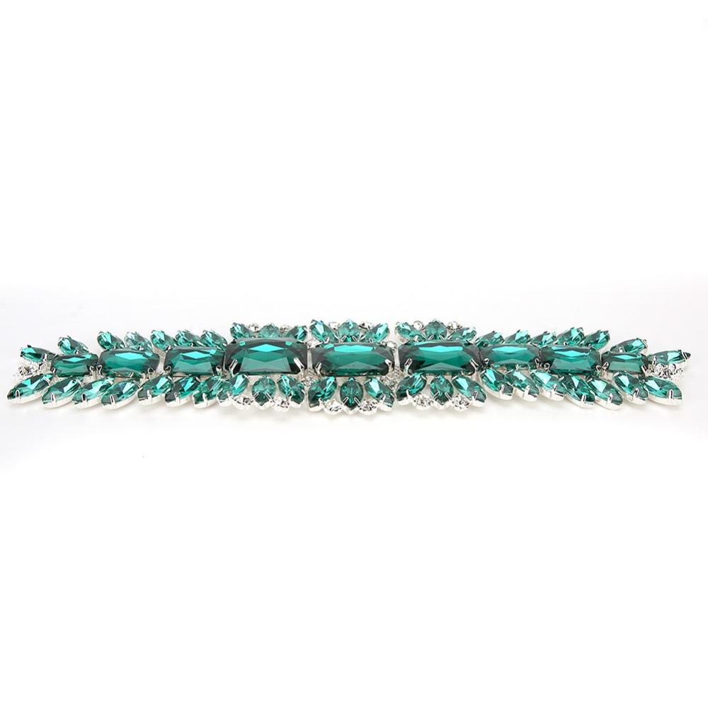 2pcs Close Chain Rhinestone Chain Trim Sparkly Applique Sparkly Rhinestone Applique Clothing DIY