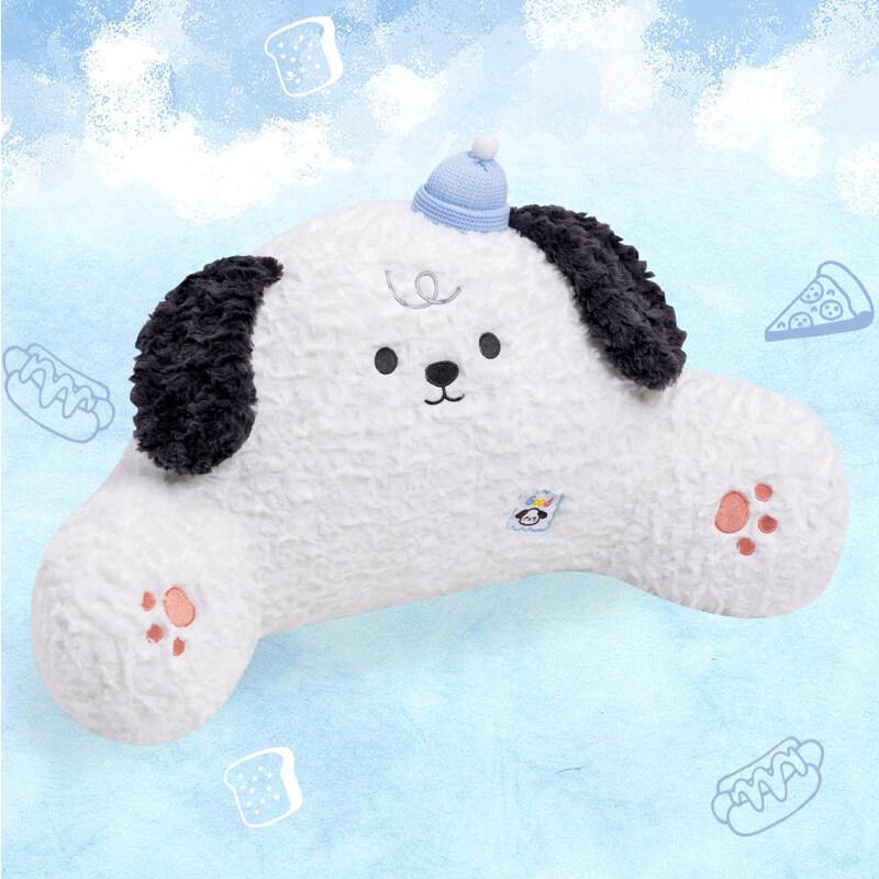 Cartoon Dog Plush Toy with Hat, Cute Puppy Lumbar Support Cushion, Companion Stuffed Animal