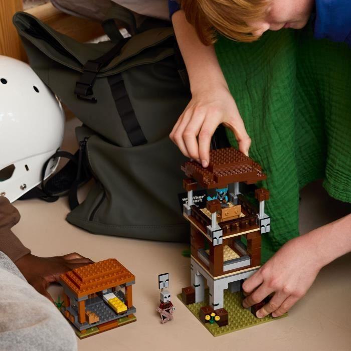 LEGO Minecraft 21278 L’Avant-Poste De Pillards Et Le Ravageur - Jeu Pour Garçon Dès 9 Ans