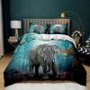Boho Elephant Duvet Cover Set Bohemian Mandala Elephant Bedding Set Safari Animal Indian Exotic Queen King Polyester Quilt Cover