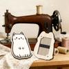 Милая кошка Деревянная коробка для хранения игл Магнитный держатель для швейных булавок Деревянный органайзер для игл Для ручного рукоделия Домашнее использование