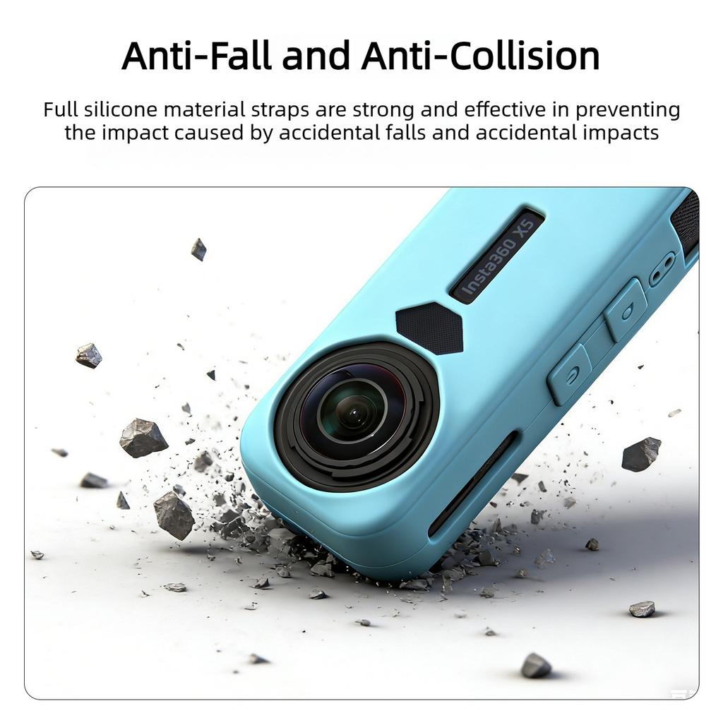 Силиконовый чехол-защитная оболочка для Insta360 X5, противоударный, панорамная экшн-камера, мягкий чехол для Insta360 X5