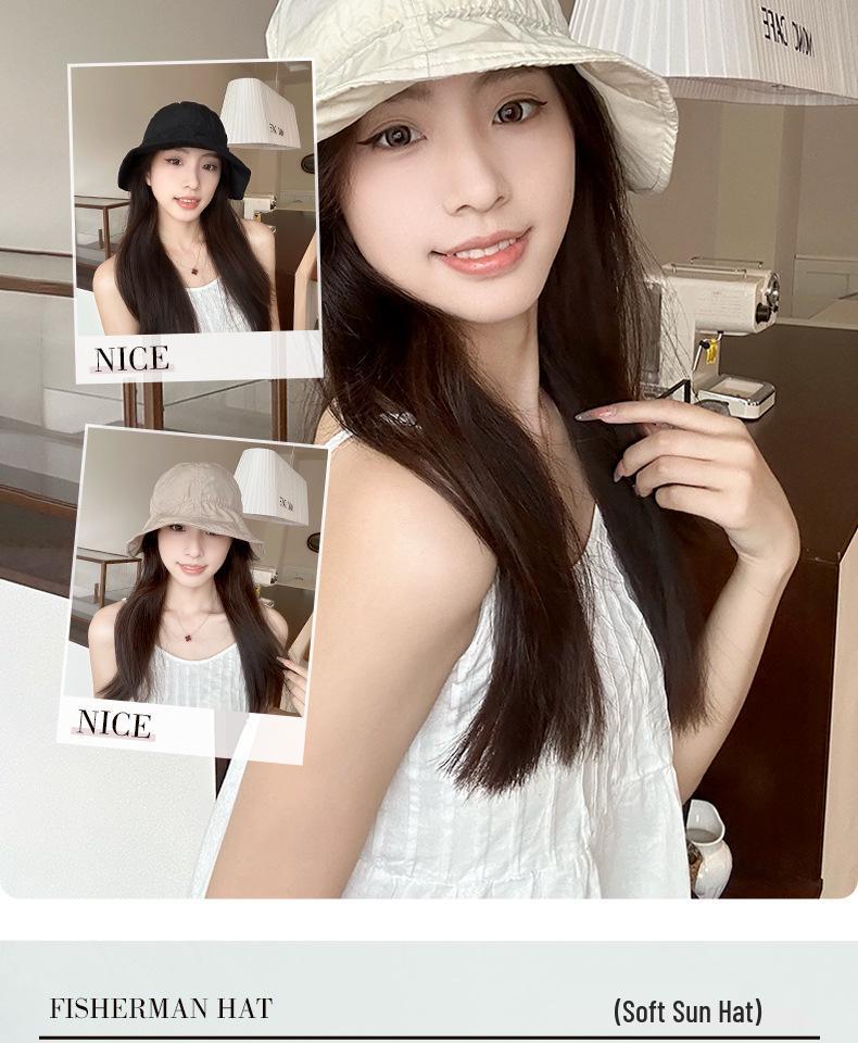 Wrinkled Drawstring Bucket Hat: 2025 Summer Style, Lightweight, Cool Fabric, Easy To Carry, Sunshade & Sunscreen.