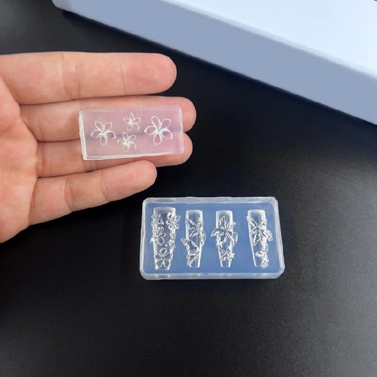 3 штуки Силиконовая форма для нейл-арта в форме цветка, гибкий инструмент для тренировки маникюра, профессиональные материалы для различных случаев