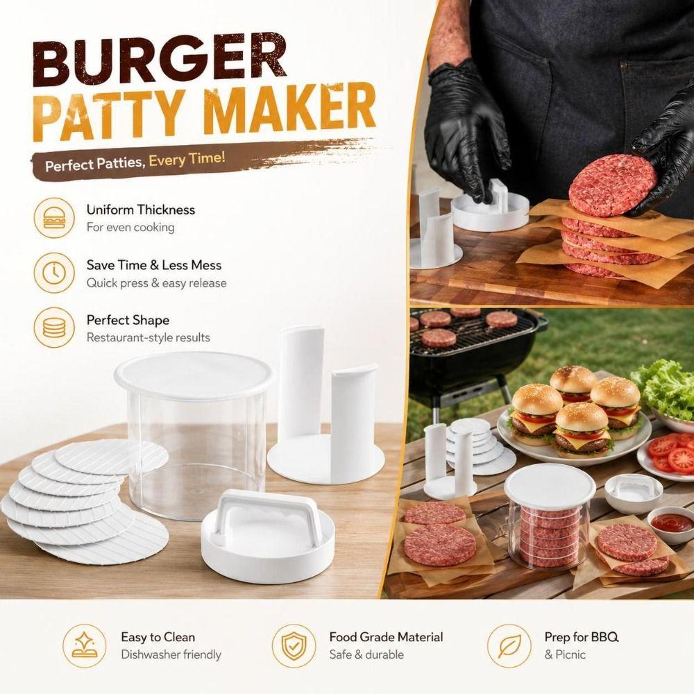 Layered Burger Patty Maker Reusable Burger Press Mold New Meat Patty Shaper Homemade Meals