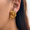 MYNECK Новый Горячий Поставщик Ювелирных Изделий Уникальные Серьги-Кольца из Нержавеющей Стали с Покрытием 18 карат, Не Тускнеющие, Винтажные, Неправильной Формы, Художественные