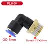 5Pcs Water Air Hose 4/6/8/10/12mm Pneumatic Fitting Elbow Connector 1/8 1/4 3/8 1/2 Male Thread SL Pneumatic Fitting Ventilation Valves 4