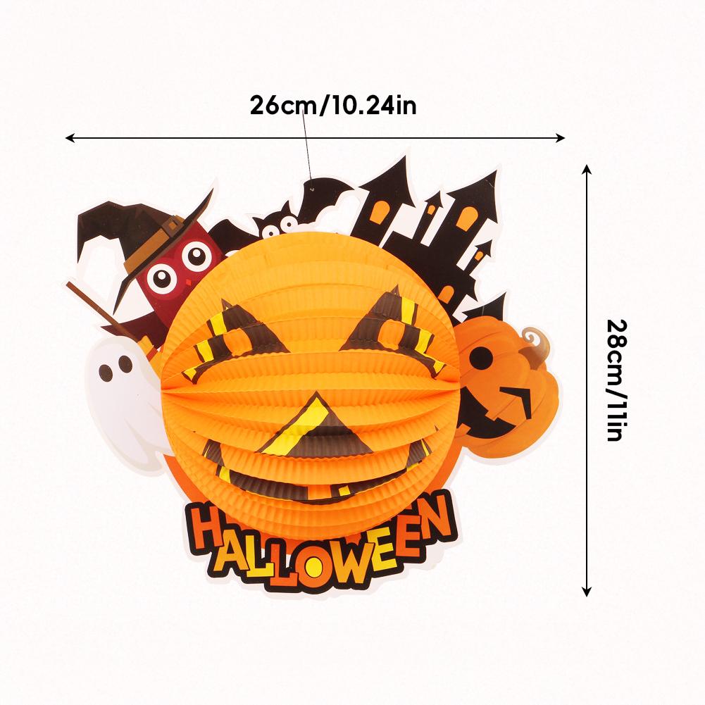 Хэллоуин Подвесной Декор Призрак Ведьма Паук Тыква Бумажные Фонарики DIY Хэллоуин Подвесные Поделки Хэллоуин Подвески для Веранды Потолка