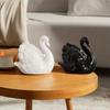 Elegant White Swan Statue Unique Swan Couple Figurine Nordic Black Swan Ornaments  Wedding Gift