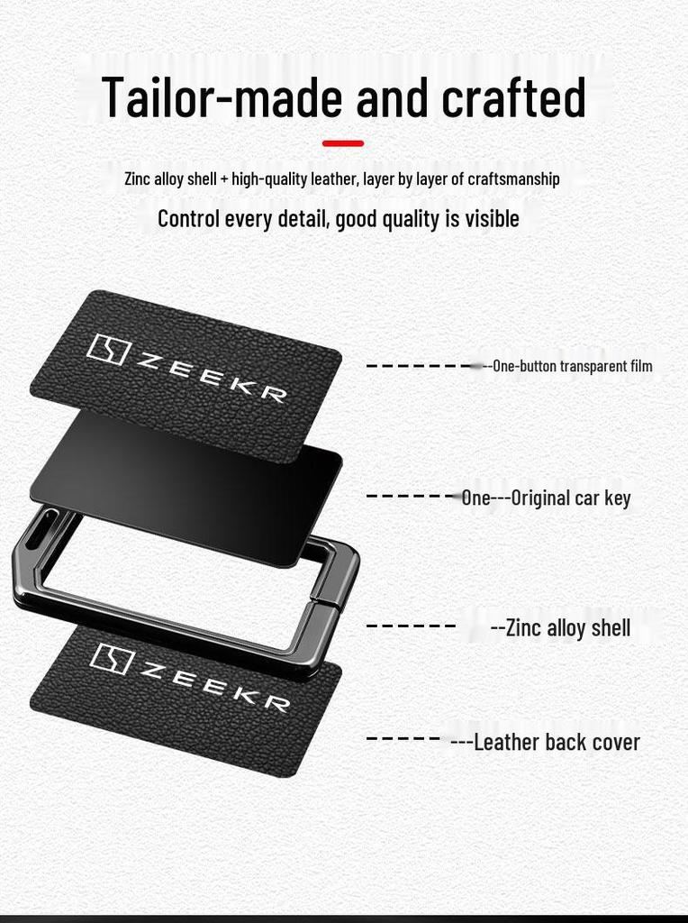 Чехол-кошелек Zeekr с NFC-ключом для моделей 001, 9X, 7X, 007GT, 009 - Унисекс Чехол-сумка с пряжкой