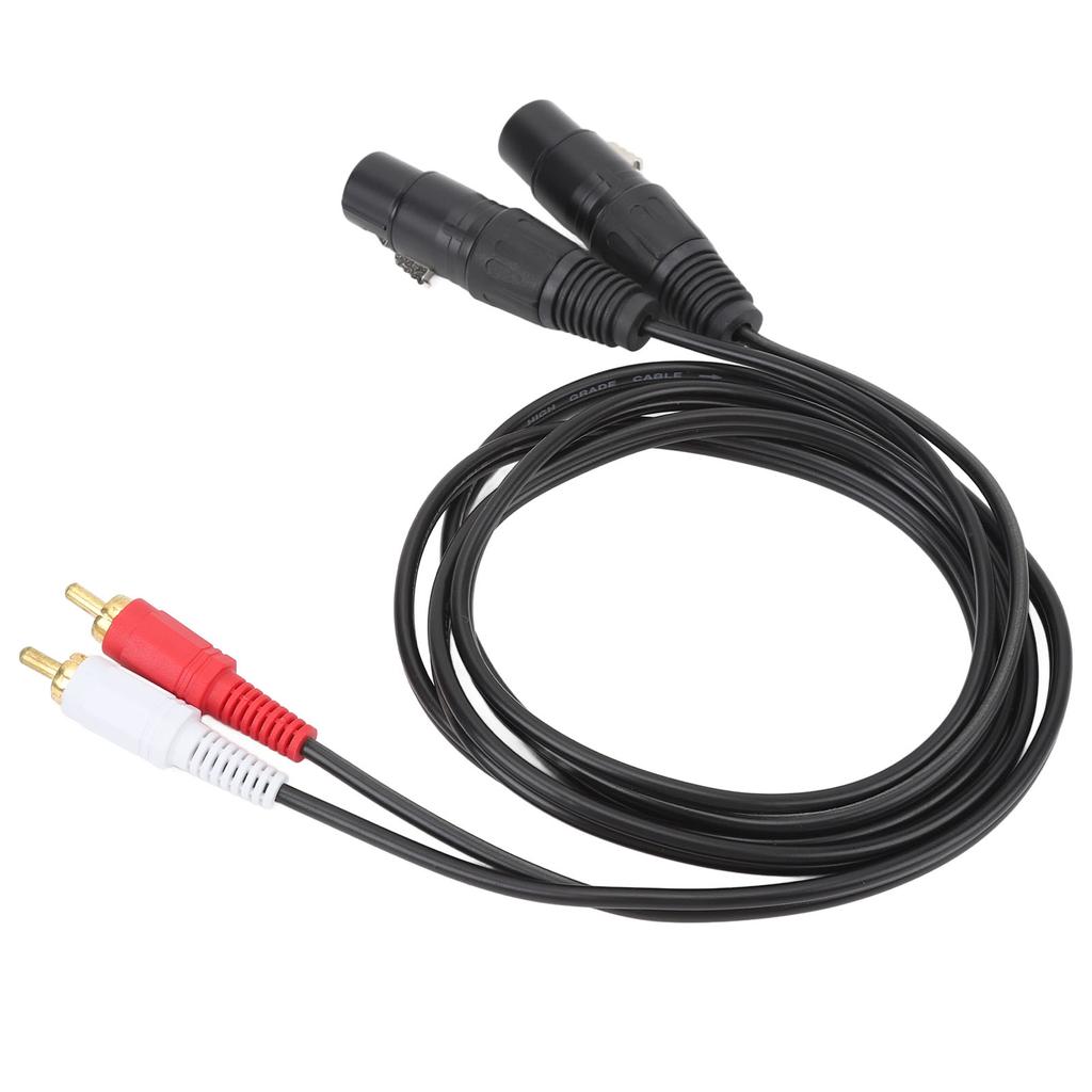 Dual Male To Dual XLR Female Cable 1.5m OFC HiFi Dual XLR Female Adapter Microphone Cord for Amplifi