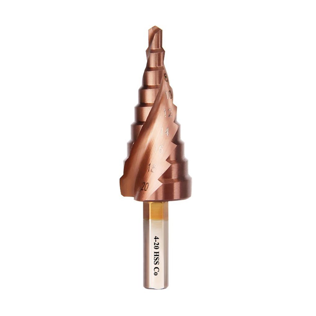 Ступенчатое сверло по дереву, конусное сверло по дереву, быстрорежущая сталь, вращающийся сверлильный инструмент, 4-12 мм