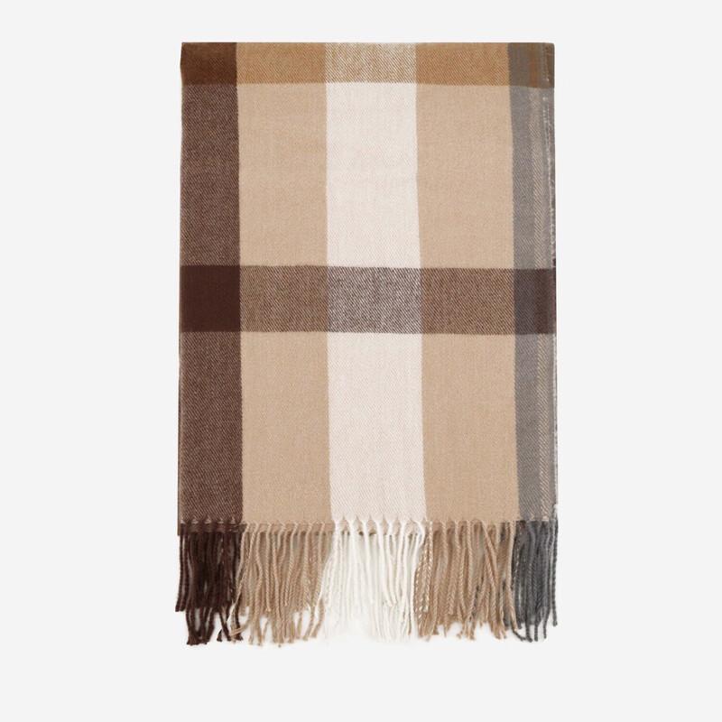 CEENIU Unisex Faux Lamb Wool Tassel Scarf