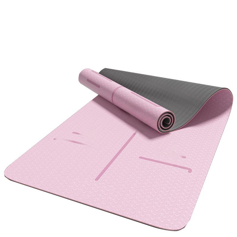 Thick Non-Slip TPE Yoga Mat for Men - Shock Absorbing, Silent, Double-Layer Fitness Mat