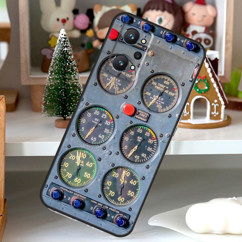 Aviation Aeroplane Pilot Cockpit For OPPO Realme C55 C35 C33 C31 C30 C25 C21Y C11 GT Neo 5 3T 2T Realme 10 9 11 Pro Plus Case