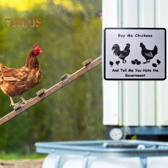 Farmhouse Chicken Sign Cluck Around And Find Out Sign Crowing Rooster Wall Art Desktop Sign for Chicken Coop Home Farm Garden Decor