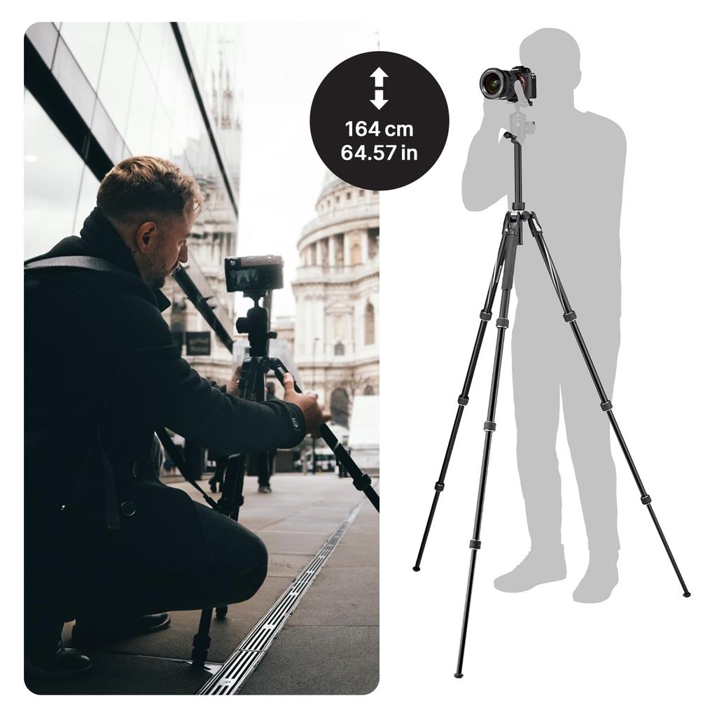 Комплект алюминиевого штатива Manfrotto BefreeGT T с большой шаровой головкой и системой M Lock, профессиональная совместимая ножка диаметром 26 мм, компактное хранение, 4-ступенчатая MKBFRTA4GT-BH