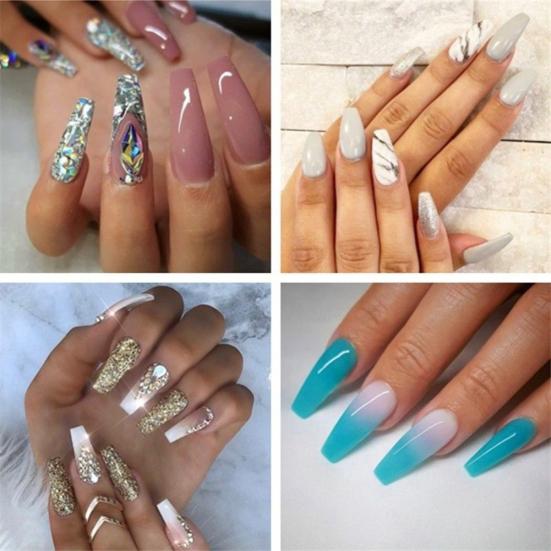 100шт поддельные советы полное покрытие балерина акриловые наращивание ногтей маникюрные инструменты