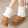20cm Furry Leg Warmers Japanese Style Warm Knee Sleeve Lolita Boots Cover Autumn/Winter
