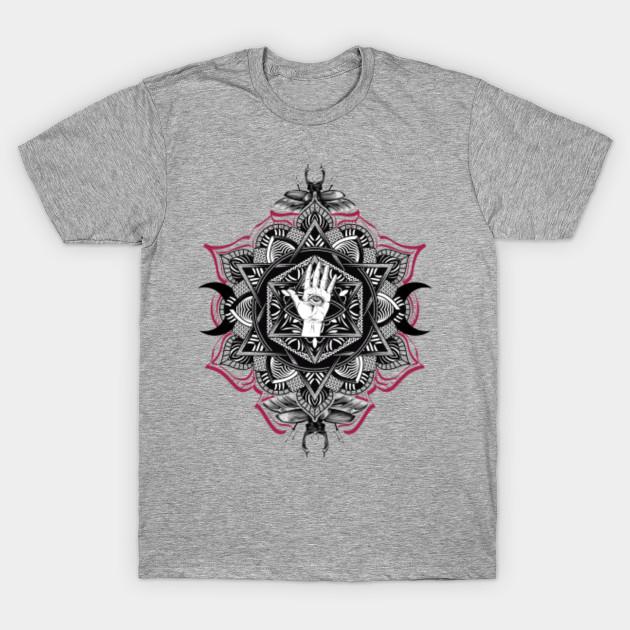 Unisex Fashion TShirt Hamsa Mandala Of The Triple Goddess Print TShirt Plus Size S-5XL T-Shirt 100%Cotton Tops O Neck Short Sleeve Tees