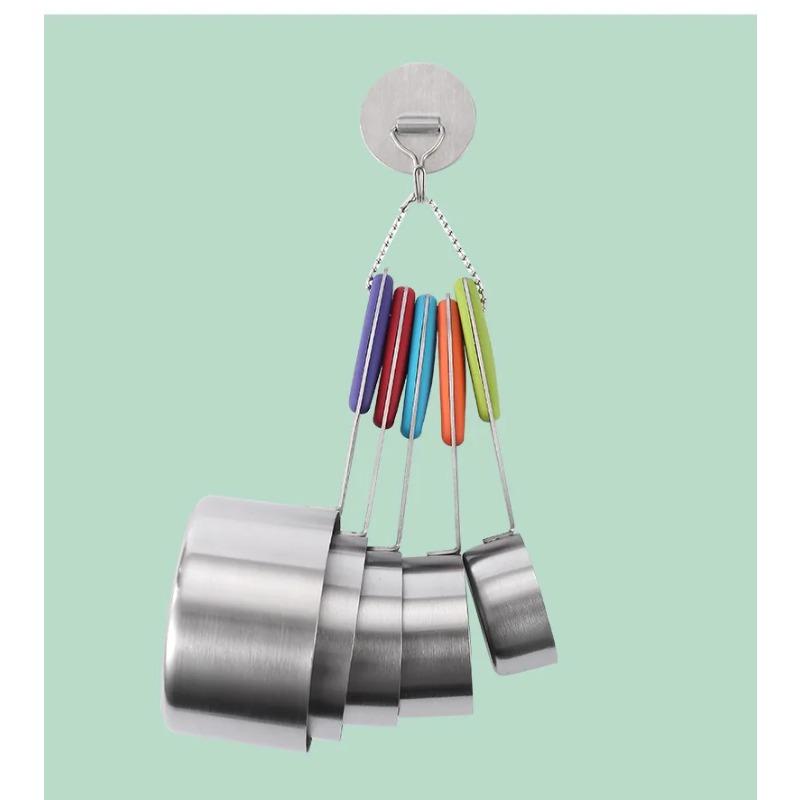 5pc/10pcs 304 stainless steel multifunctional scale spoon,coffee and milk powder measuring cup and spoon,kitchen baking tool set