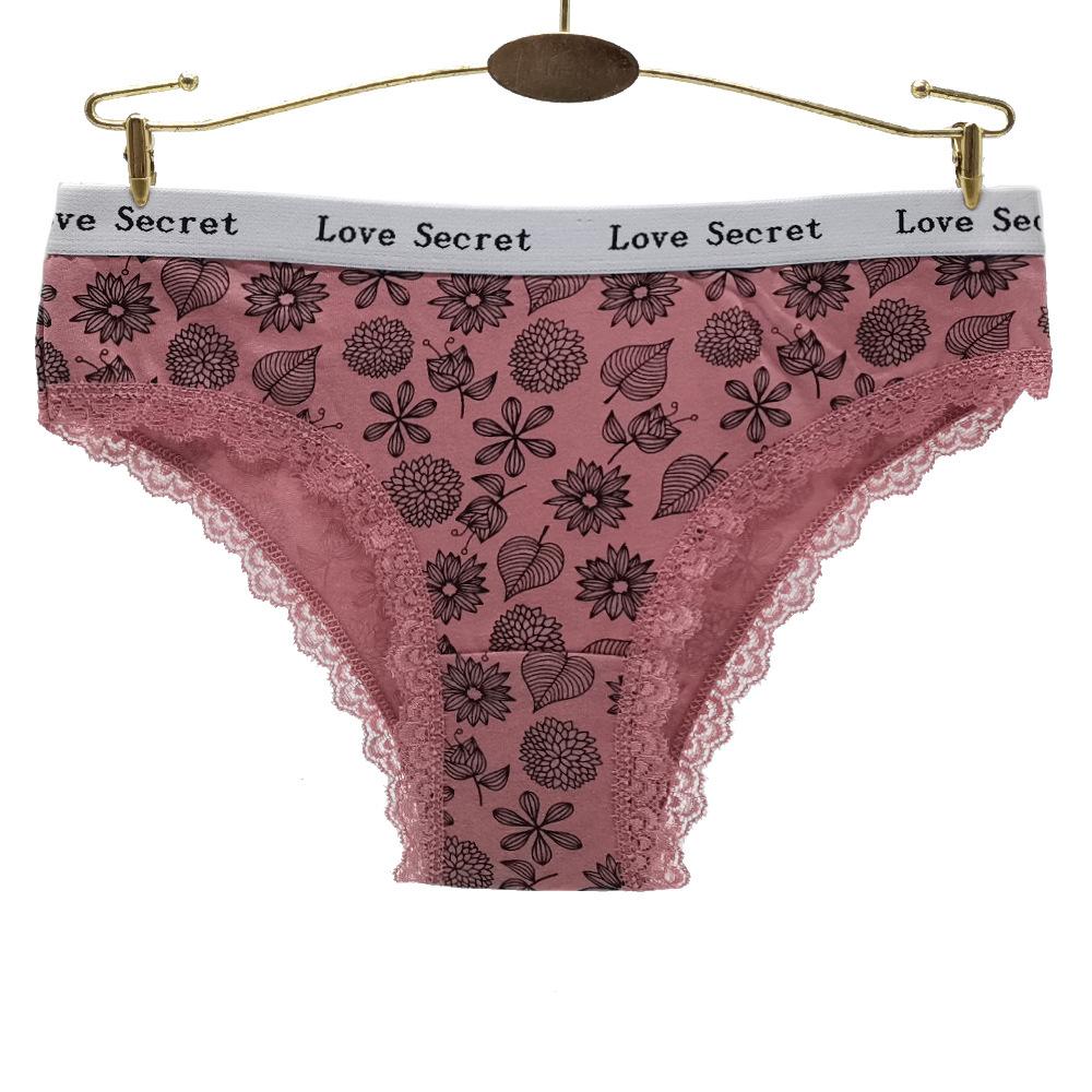 Underwear Women Panties Cotton Cute Floral Print Low Rise Girls Briefs Everyday Lady Knickers for Women 6 PCS/Lot