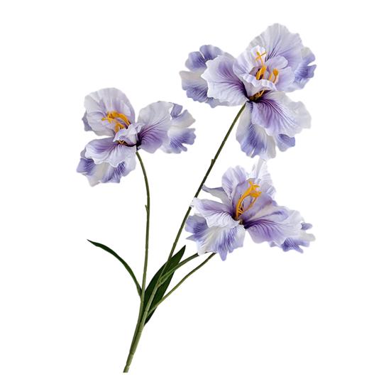 Iris Artificial Flower Realistic Faux Iris Flowers 33" Soft Fabric Indoor Outdoor Decor for Wedding Bridal Bouquets Centerpieces
